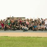 group of people taking photo